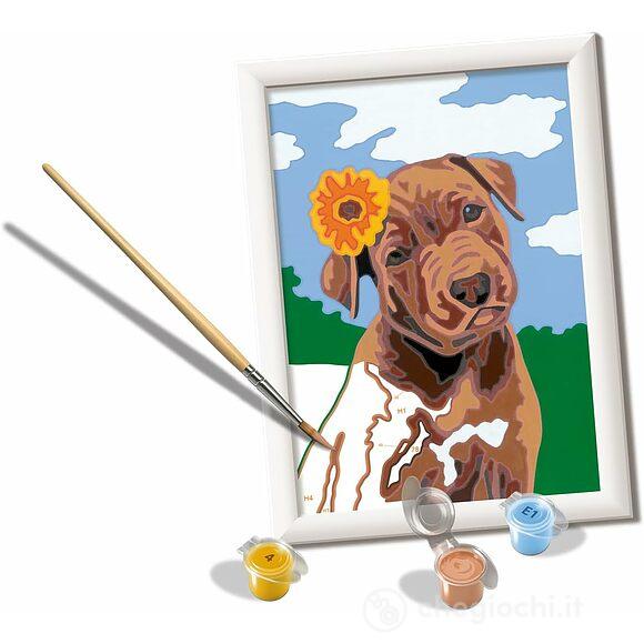 CreArt - Cucciolo di cane con fiore (23939)