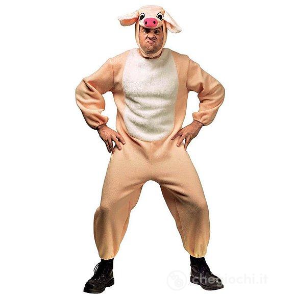 Costume Adulto maiale peluche S