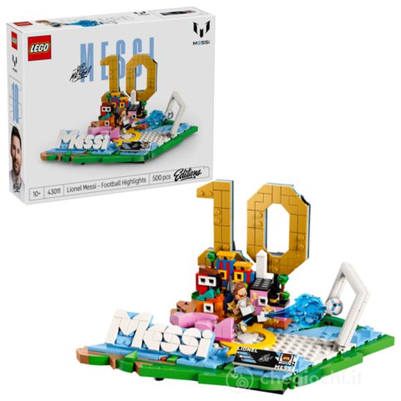 LEGO Editions 43011 Lionel Messi – Highlights Calcistici, Giocattolo 3D da Esposizione, Minifigure da Collezione, Regalo 10+