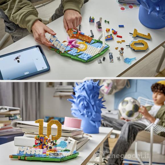 LEGO Editions 43011 Lionel Messi – Highlights Calcistici, Giocattolo 3D da Esposizione, Minifigure da Collezione, Regalo 10+