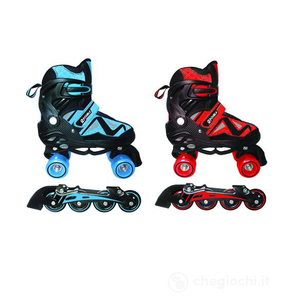 Pattini Double 2 In 1 : 4 Ruote E In Linea 35-38 (707400161)