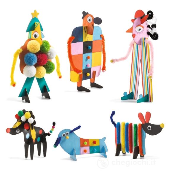 Scatola Creativa - Kit Multiattività -Tutto Si Usa! - 6 Omini E Cani (DJ00956)