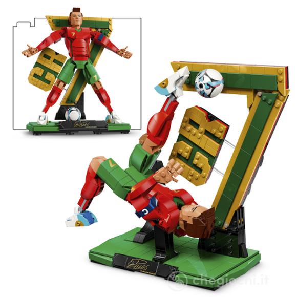 LEGO Editions 43016 Cristiano Ronaldo – Leggenda del Calcio, Action Figure Giocattolo 3D da Esposizione, Regalo Bambini 12+