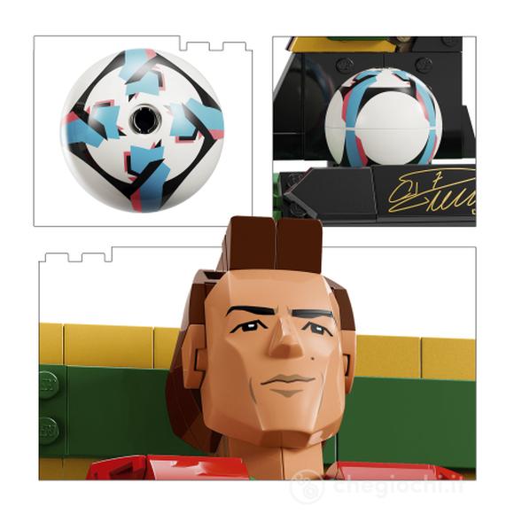 LEGO Editions 43016 Cristiano Ronaldo – Leggenda del Calcio, Action Figure Giocattolo 3D da Esposizione, Regalo Bambini 12+