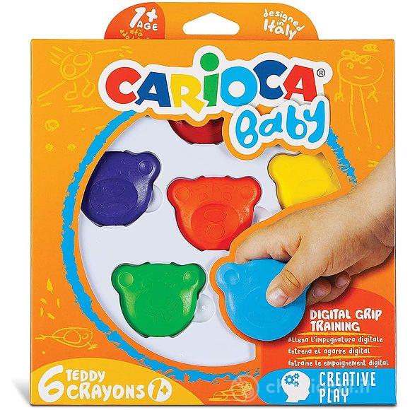 6 Pezzi Carioca Baby Cere Colorate