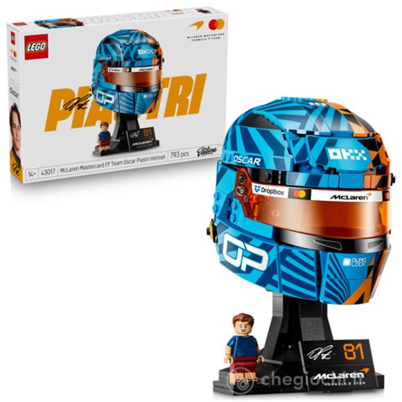 LEGO Editions 43017 Casco di Oscar Piastri McLaren Mastercard F1 Team, Gadget F1 con Minifigure da Collezione, Regalo da 14+