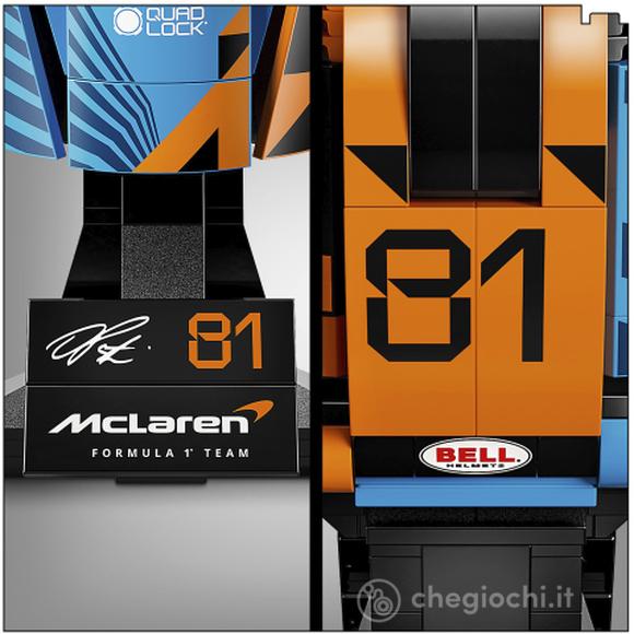 LEGO Editions 43017 Casco di Oscar Piastri McLaren Mastercard F1 Team, Gadget F1 con Minifigure da Collezione, Regalo da 14+