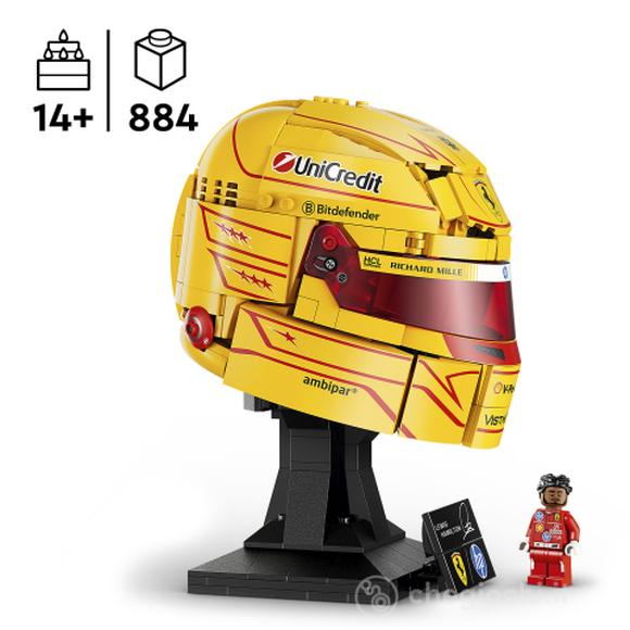 LEGO Editions 43022 Casco di Lewis Hamilton Scuderia Ferrari HP, con Minifigure F1 da Collezione, Regalo Ragazzi e Fan 14+