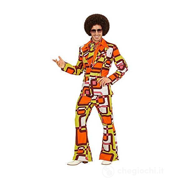 Costume adulto Disco Groovy 70's (giacca,pantaloni) taglia S  S 48/50