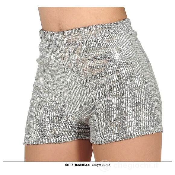 Pantaloncini Paillettes Argento 42-44 (18969)