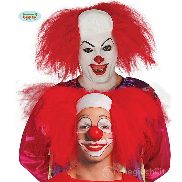 Calotta Con Capelli Rossi Clown Pagliaccio Malvagio (4976)