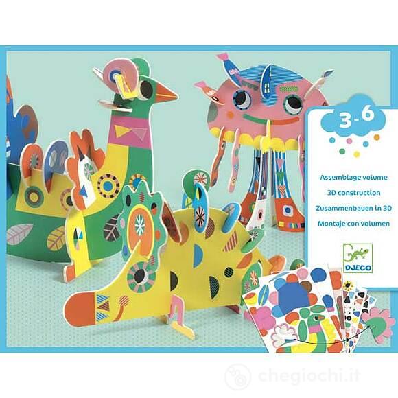 Three 3D animals - Little ones - Threading (DJ08983)