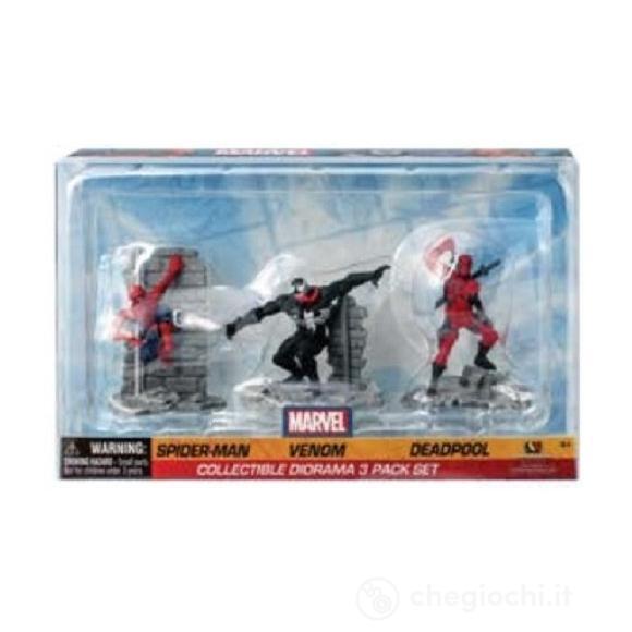 Marvel: Monogram - Diorama - Spider-Man, Venom, Deadpool - 3 Pieces Figure Set