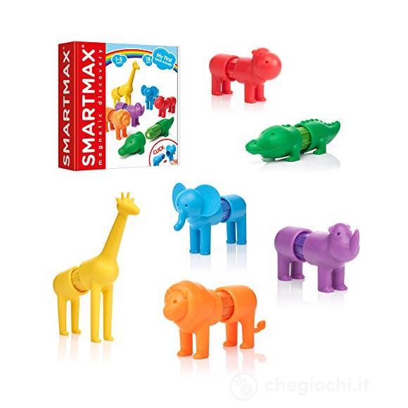 SmartMax - My First Safari Animals, Magnetic Discovery Play Set, 18 pezzi