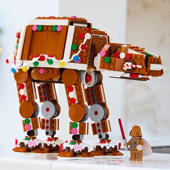 LEGO Star Wars 40806 Walker AT-AT Pan di Zenzero, Gioco di Natale con Minifigure di Darth Vader, Regalo Natalizio Bambini 10+
