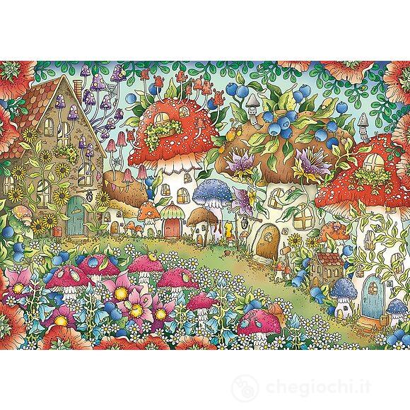 Case di fiori e funghi - Puzzle 1000 pezzi (16997)