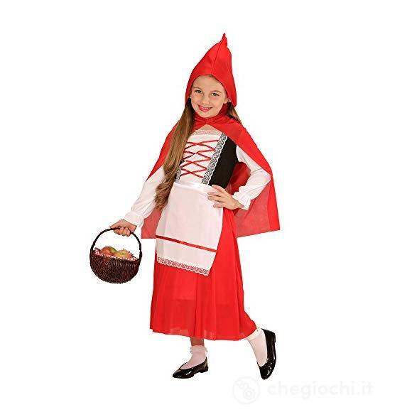 Mantellino Rosso (Vestito Con Sottogonna, Grembiule, Mantellina Con Cappuccio) (158 Cm / 11-13 Years)
